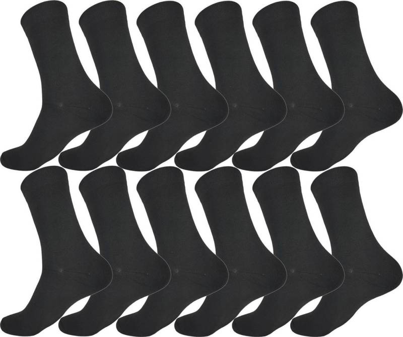 EloModa Basicsocken 12 Paar Herren Socken Muster klassischer Form Freizeit Sport (12-Paar) von EloModa