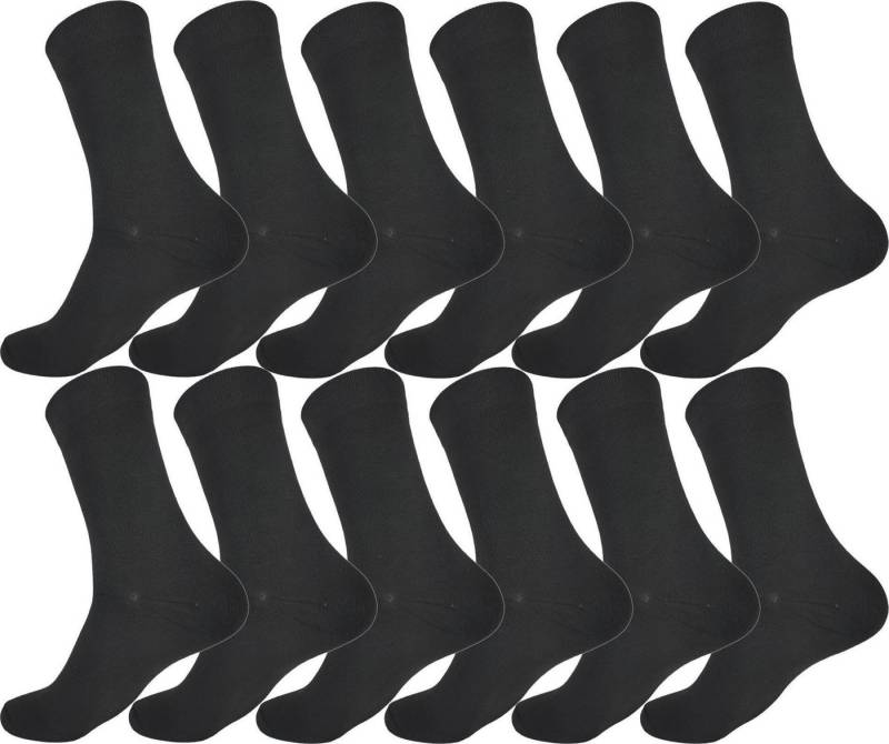 EloModa Basicsocken 12 Paar Herren Socken Muster klassischer Form Freizeit Sport (12-Paar) von EloModa