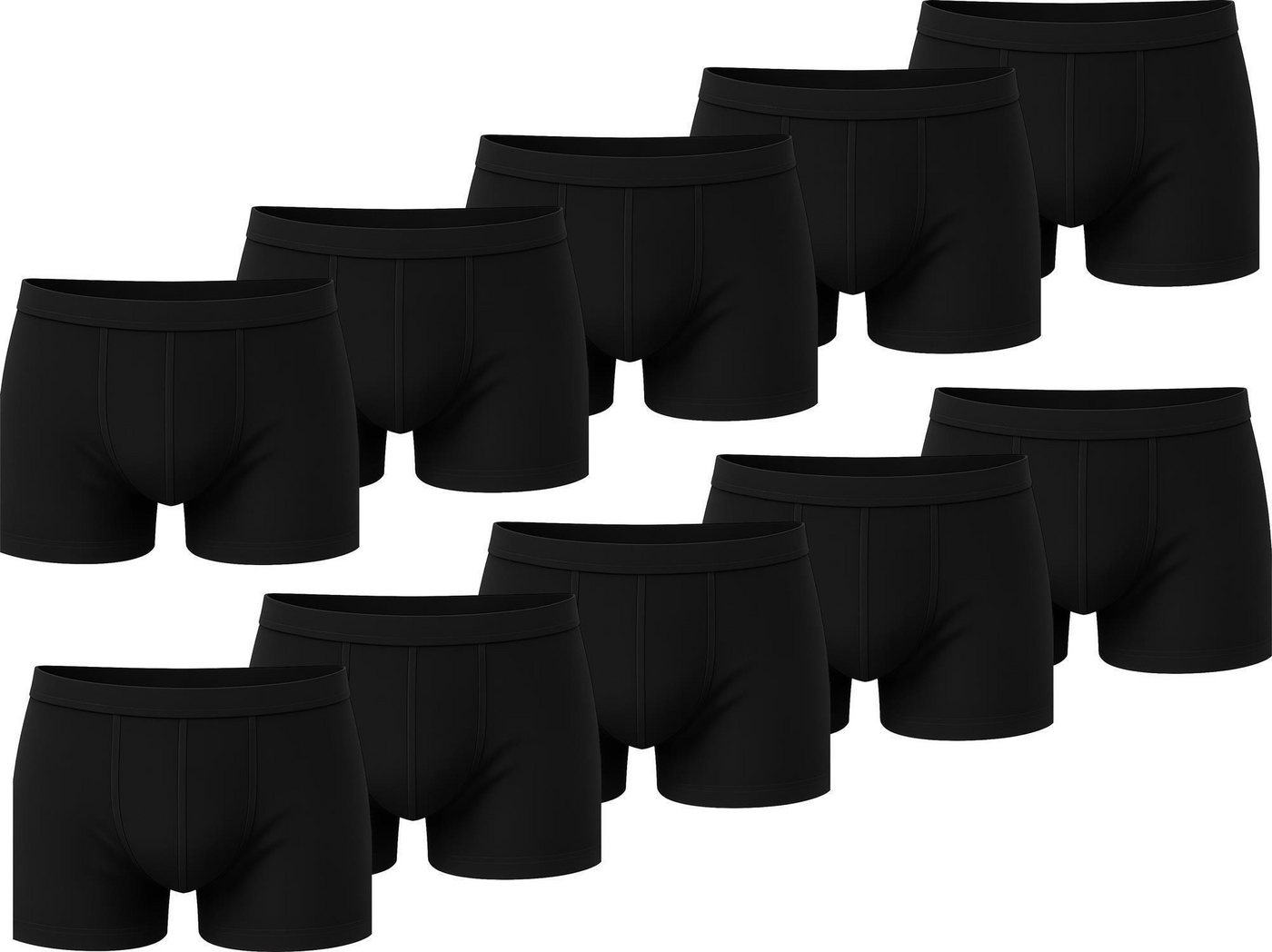 EloModa Boxershorts Herren Boxer Shorts 4er, 6er, 8er, 10er Set – Baumwolle – Schwarz (10-St) von EloModa