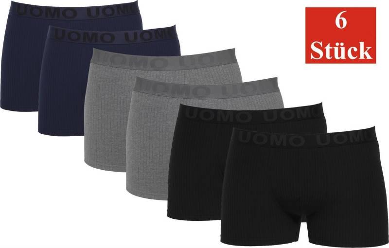 EloModa Boxershorts Herren Boxershorts 6er Pack – Baumwolle mit Elasthan – Unterhosen Set (6-St) von EloModa