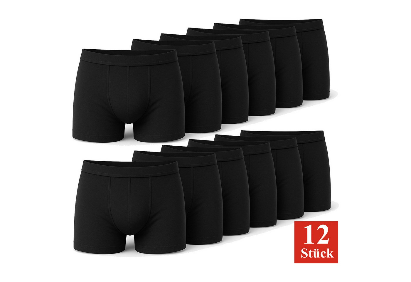 EloModa Boxershorts Herren Boxershorts Retroshorts Unterwäsche Unterhosen Baumwolle, Gr. (12-St) von EloModa