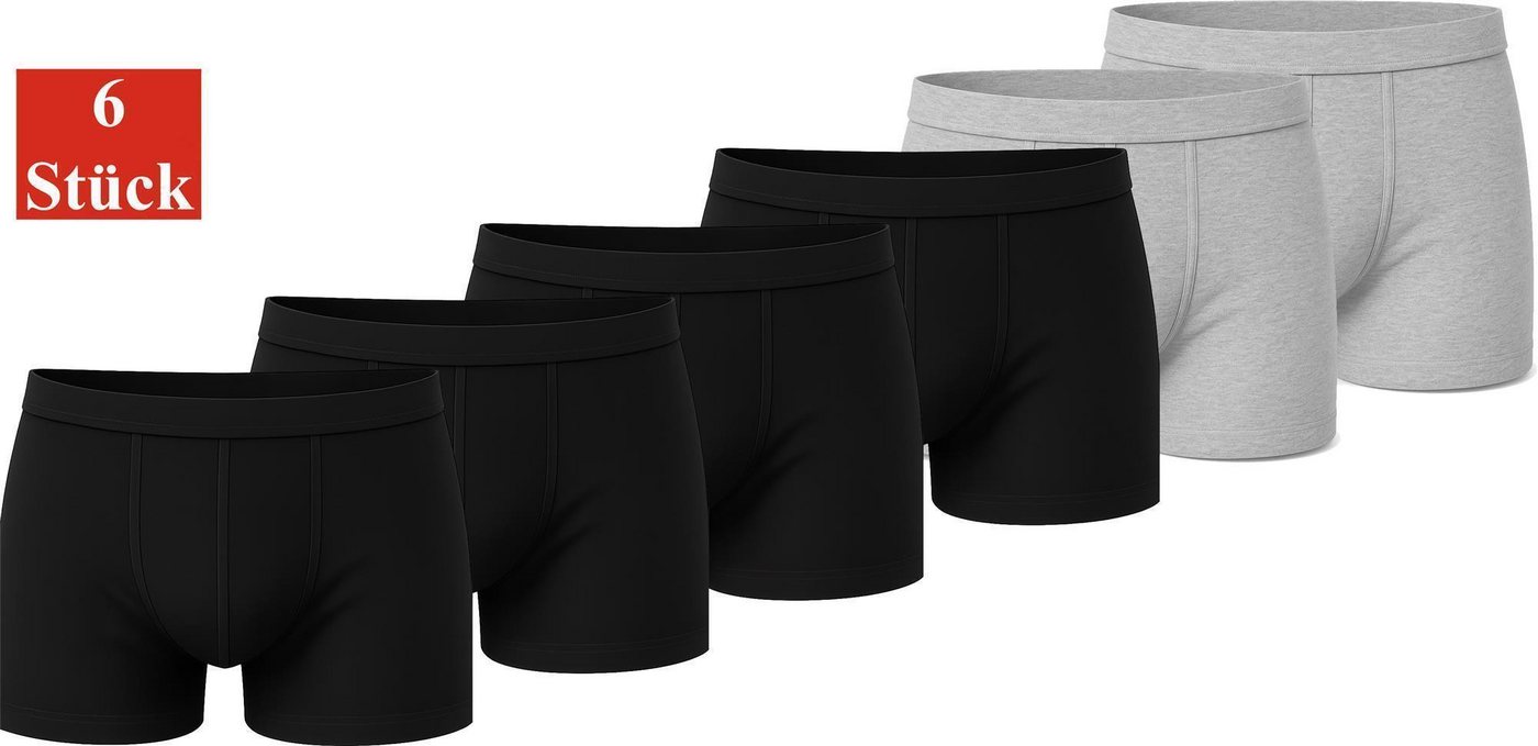 EloModa Boxershorts Herren Boxershorts Retroshorts Unterwäsche Unterhosen Baumwolle, Gr. (6-St) von EloModa