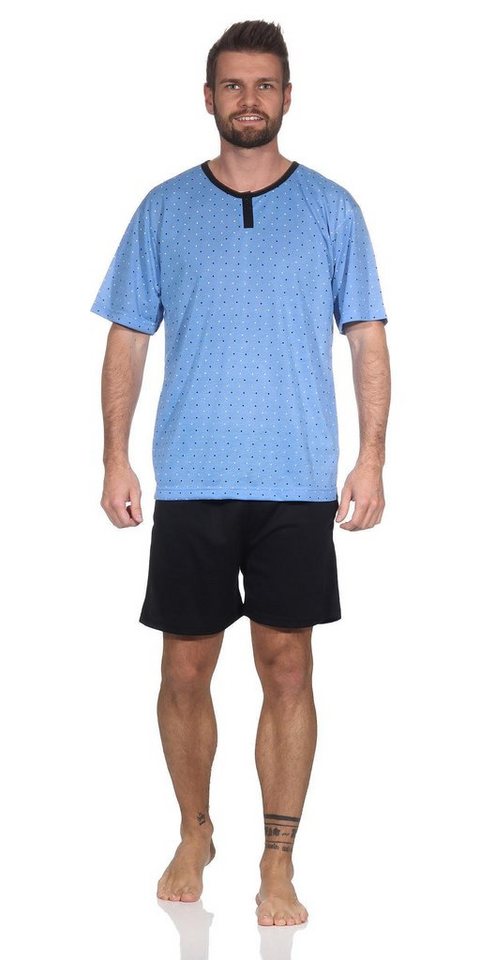 EloModa Capri-Pyjama Herren Pyjama Short und T-Shirt Schlafanzug, Gr. M L XL XXL (2 tlg) von EloModa