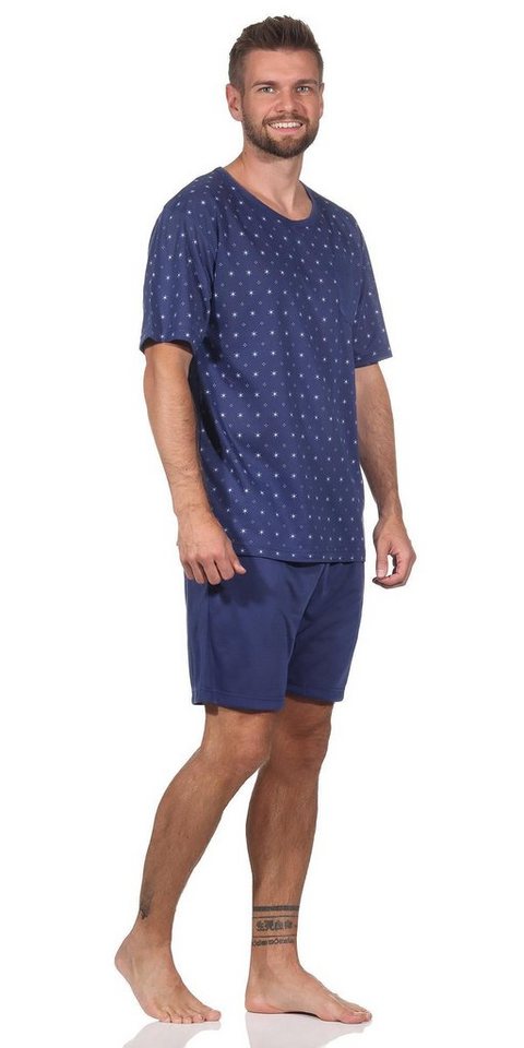 EloModa Capri-Pyjama Herren Pyjama Short und T-Shirt Schlafanzug, Gr. M L XL XXL (2 tlg) von EloModa