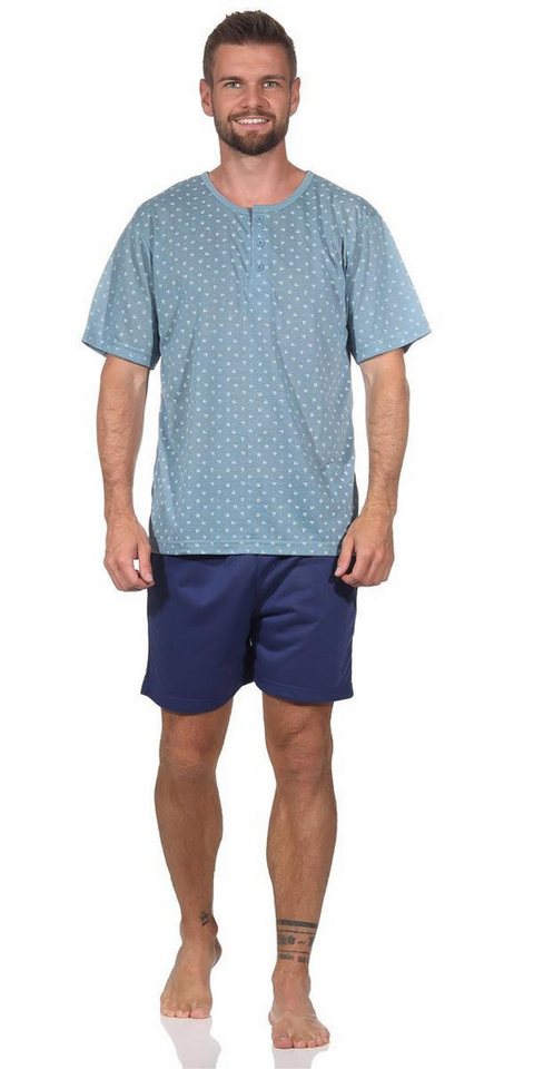 EloModa Capri-Pyjama Herren Pyjama Short und T-Shirt Schlafanzug, M L XL 2XL (2 tlg) von EloModa