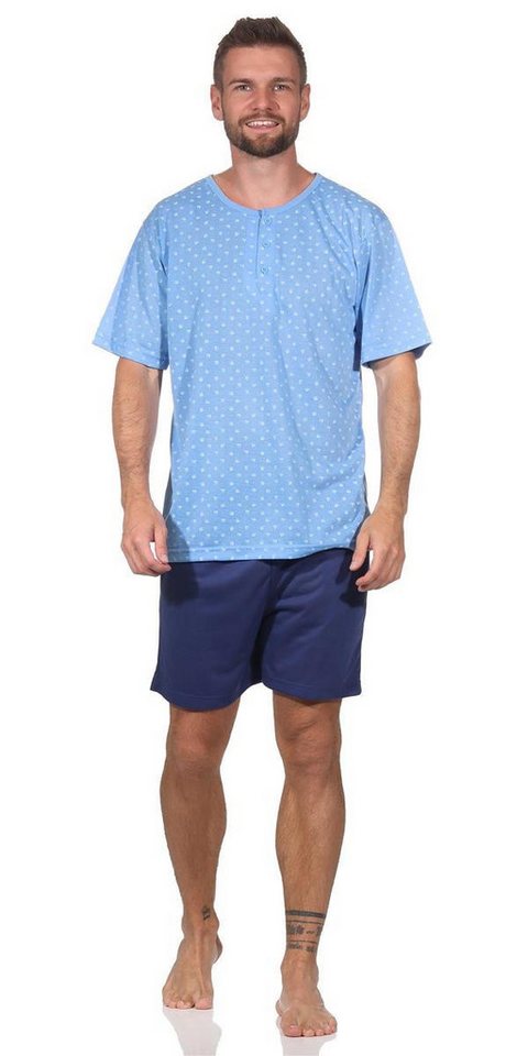 EloModa Capri-Pyjama Herren Pyjama Short und T-Shirt Schlafanzug, M L XL 2XL (2 tlg) von EloModa