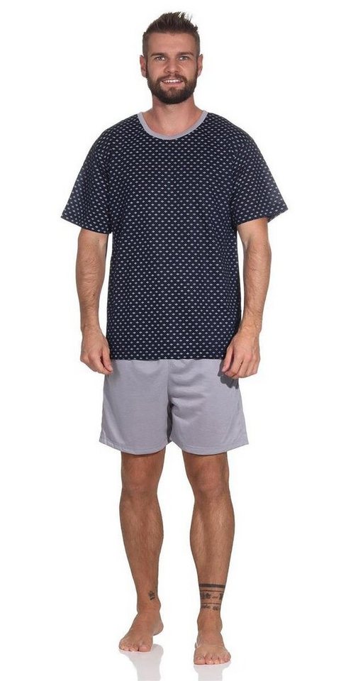 EloModa Capri-Pyjama Herren Pyjama Short und Tshirt Schlafanzug Nachthemd, M L XL 2XL (2 tlg) von EloModa