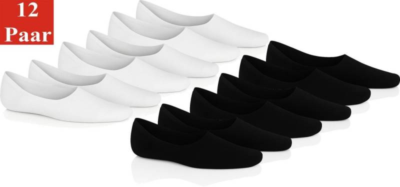 EloModa Füßlinge 12 Paar Damen & Herren Füßlinge – Unsichtbare Sneaker & Sport-Socken (12-Paar) ideal für Sneaker, Ballerinas & Sportschuhe von EloModa