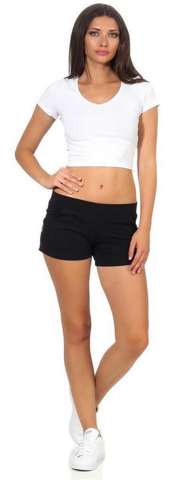 EloModa Hotpants Damen Sport Shorts Hotpants kurz, S M L XL 2XL 3XL (1-tlg) mit Taschen von EloModa