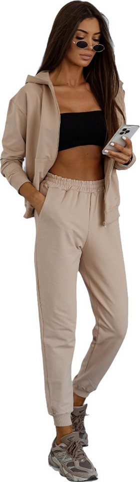 EloModa Jogginganzug Damen Jogginganzug Hoodie & Hose, Made in EU, S - XL (2-tlg) von EloModa