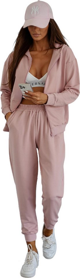 EloModa Jogginganzug Damen Jogginganzug Hoodie & Hose, Made in EU, S - XL (2-tlg) von EloModa