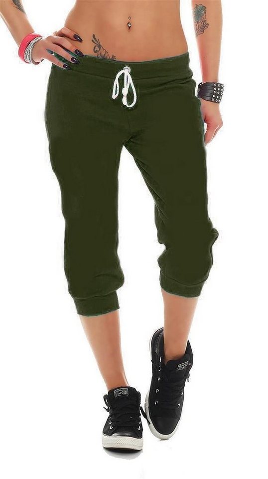 EloModa Jogginghose Damen Jogginghose 3/4 Capri Sport-Hose Baumwolle Gr. XXS XS S M L XL (1-tlg) von EloModa