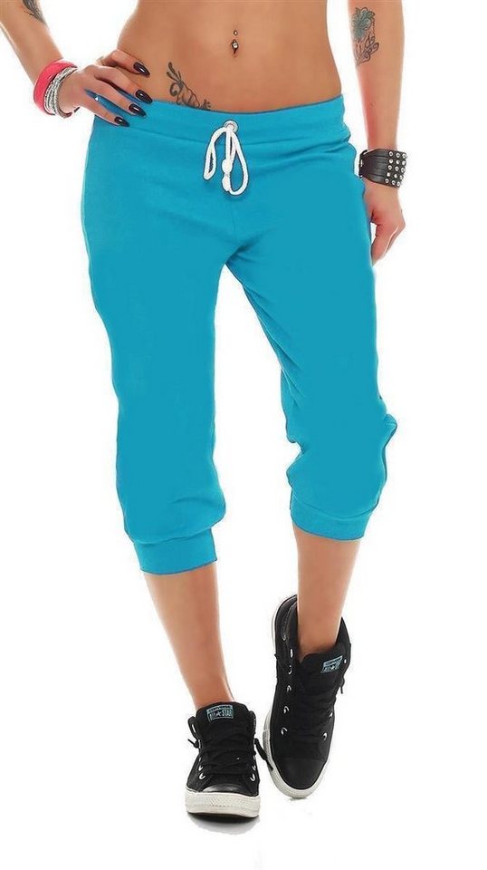 EloModa Jogginghose Damen Jogginghose 3/4 Capri Sport-Hose Baumwolle Gr. XXS XS S M L XL (1-tlg) von EloModa