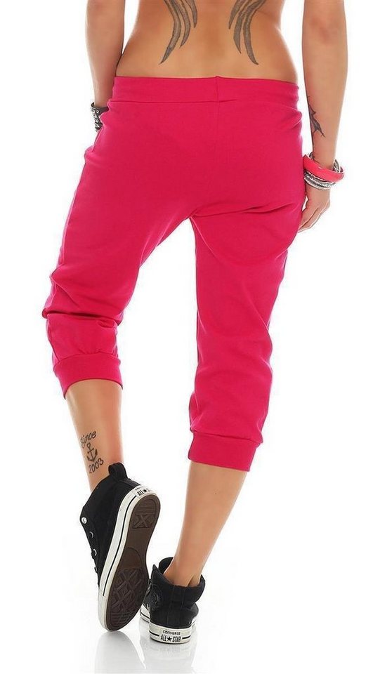 EloModa Jogginghose Damen Jogginghose 3/4 Capri Sport-Hose Baumwolle Gr. XXS XS S M L XL (1-tlg) von EloModa