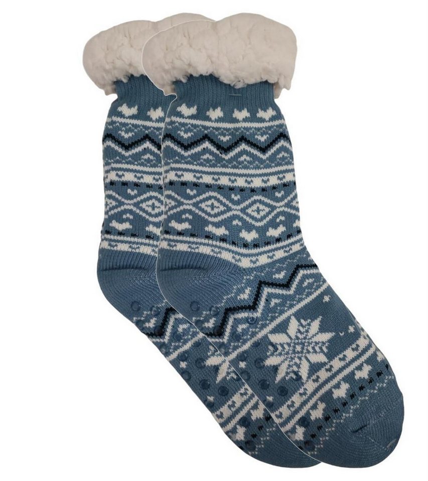 EloModa Kuschelsocken Herren Hüttensocken Kuschelsocken Anti Rutsch Socke Winter-Socken (1-Paar) von EloModa