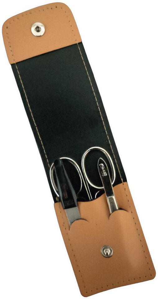 EloModa Maniküre-Etui Solingen* Maniküre Set im Lederetui – Made in Germany – Nagelschere, 3 tlg., Made in Germany von EloModa