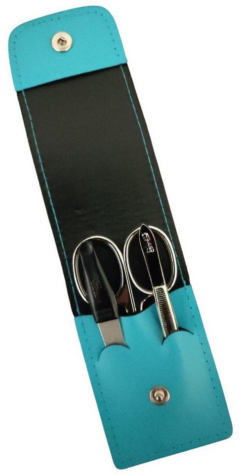 EloModa Maniküre-Etui Solingen* Maniküre Set im Lederetui – Made in Germany – Nagelschere, 3 tlg., Made in Germany von EloModa