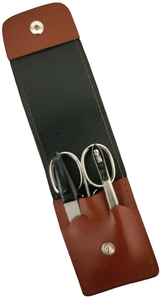 EloModa Maniküre-Etui Solingen* Maniküre Set im Lederetui – Made in Germany – Nagelschere, 3 tlg., Made in Germany von EloModa