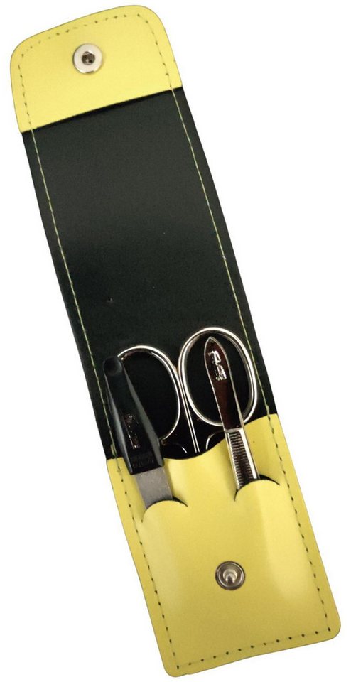 EloModa Maniküre-Etui Solingen* Maniküre Set im Lederetui – Made in Germany – Nagelschere, 3 tlg., Made in Germany von EloModa