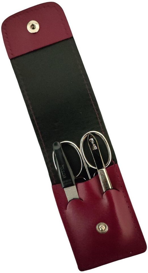 EloModa Maniküre-Etui Solingen* Maniküre Set im Lederetui – Made in Germany – Nagelschere, 3 tlg., Made in Germany von EloModa