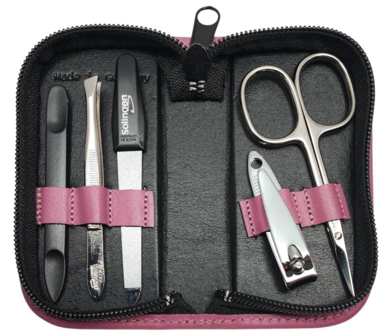 EloModa Maniküre-Etui 5-tlg Maniküre-Set aus Echtleder – Made in Germany, Solingen Instrume, 5 tlg., Made in Germany von EloModa