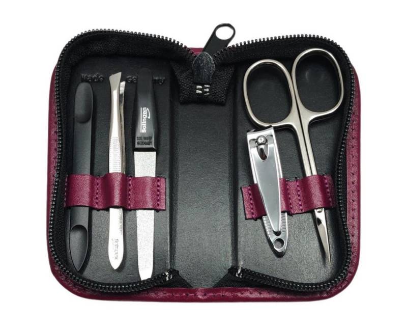 EloModa Maniküre-Etui 5-tlg Maniküre-Set aus Echtleder – Made in Germany, Solingen Instrume, 5 tlg., Made in Germany von EloModa