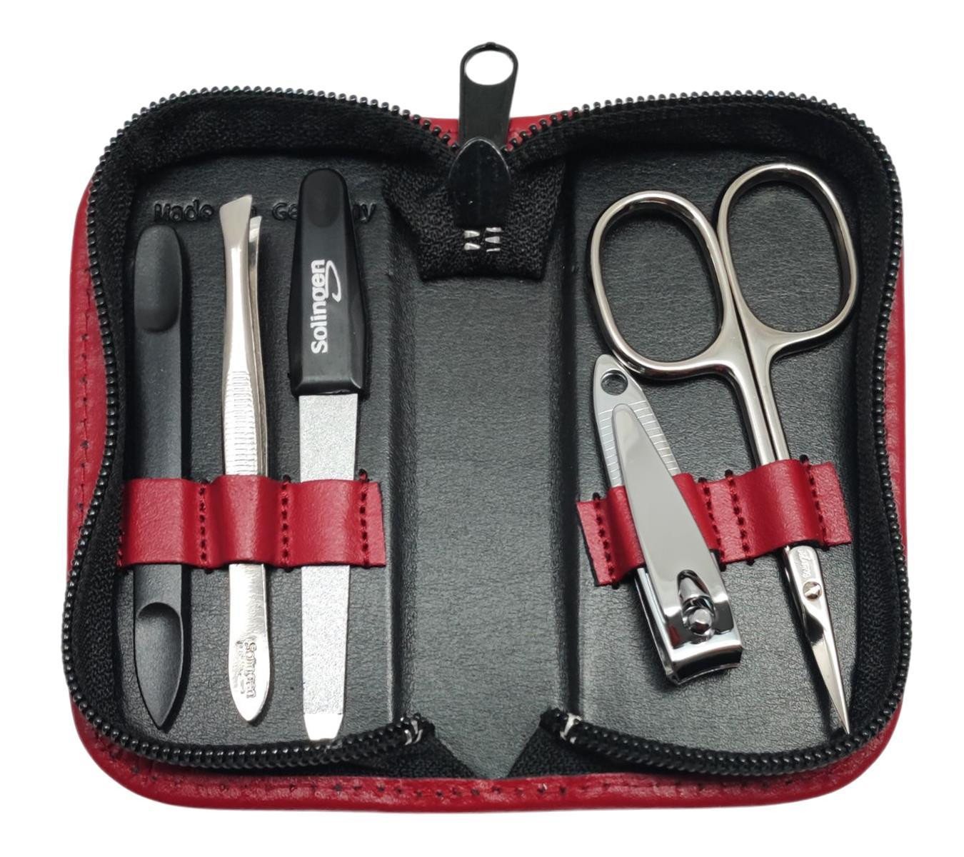 EloModa Maniküre-Etui 5-tlg Maniküre-Set aus Echtleder – Made in Germany, Solingen Instrume, 5 tlg., Made in Germany EloModa Maniküre-Etui 5-tlg Maniküre-Set aus Echtleder – Made in Germany, Solingen Instrume, 5 tlg., Made in Germany von EloModa