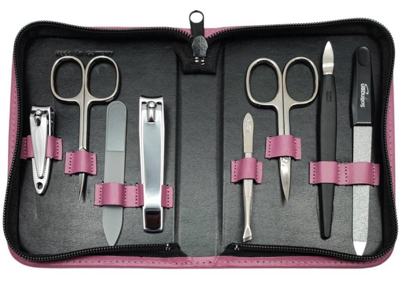 EloModa Maniküre-Etui 8-teiliges Maniküre-Set Echtleder Etui · Solingen Instrumente · Made, 8 tlg., Made in Germany von EloModa