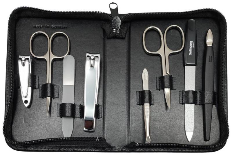 EloModa Maniküre-Etui 8-teiliges Maniküre-Set Echtleder Etui · Solingen Instrumente · Made, 8 tlg., Made in Germany von EloModa