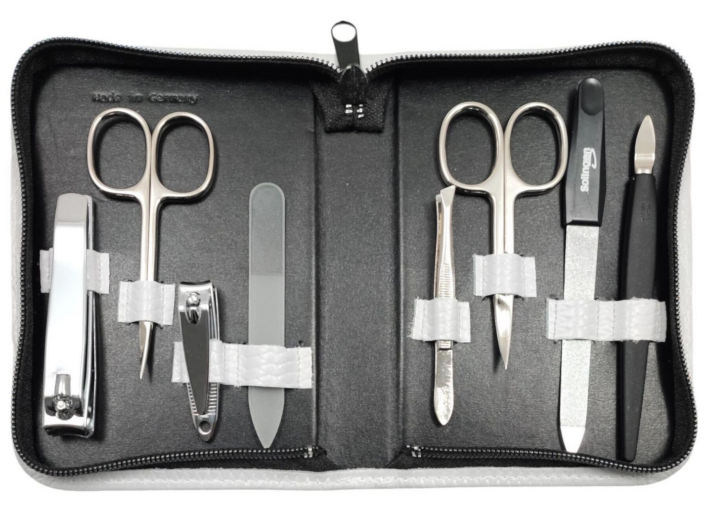 EloModa Maniküre-Etui 8-teiliges Maniküre-Set Echtleder Etui · Solingen Instrumente · Made, 8 tlg., Made in Germany von EloModa