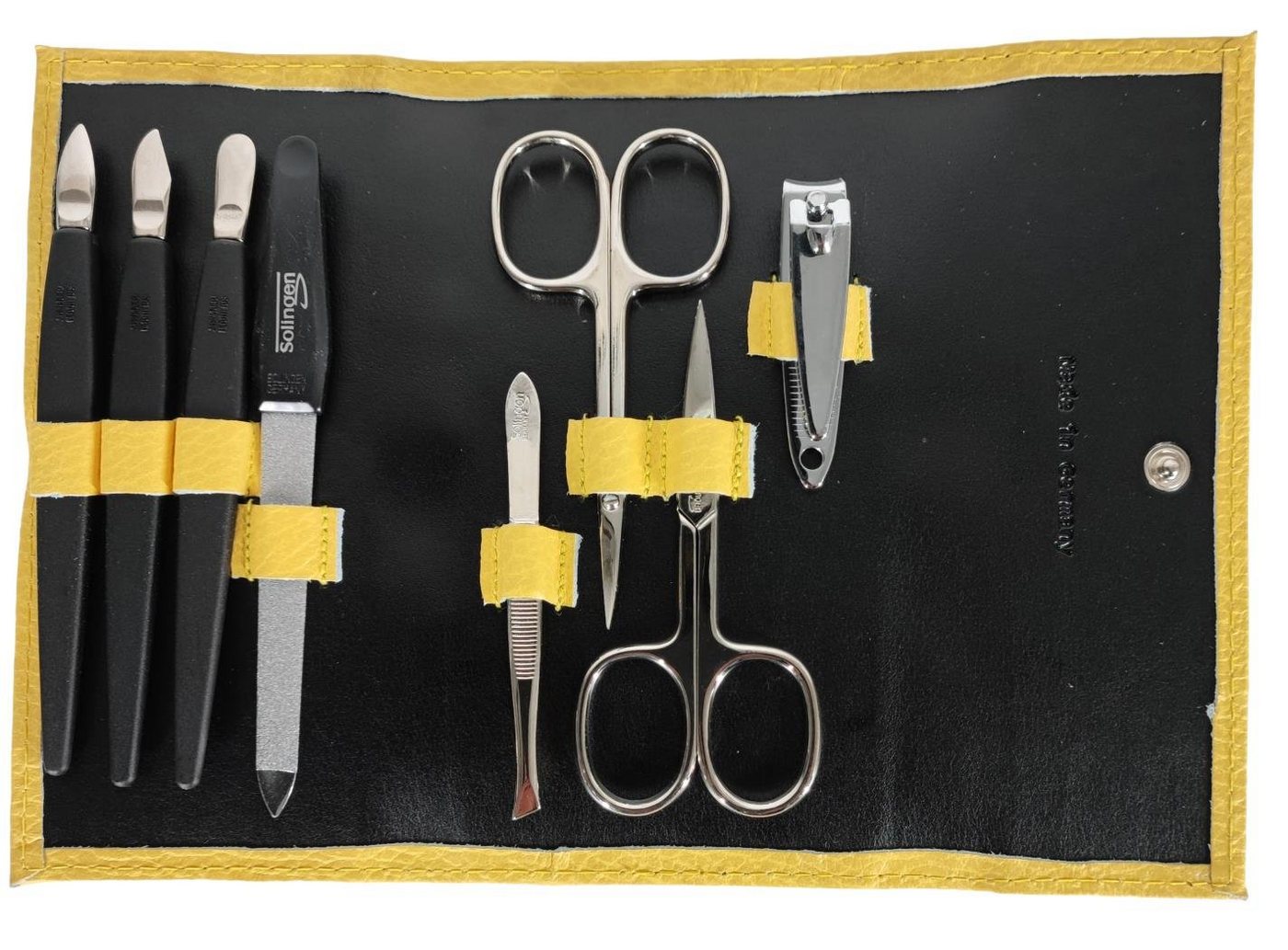 EloModa Maniküre-Etui Nagelpflege Set 8-tlg. Echtleder Etui, Maniküre Pediküre, Solingen, 8 tlg., Made in Germany EloModa Maniküre-Etui Nagelpflege Set 8-tlg. Echtleder Etui, Maniküre Pediküre, Solingen, 8 tlg., Made in Germany von EloModa