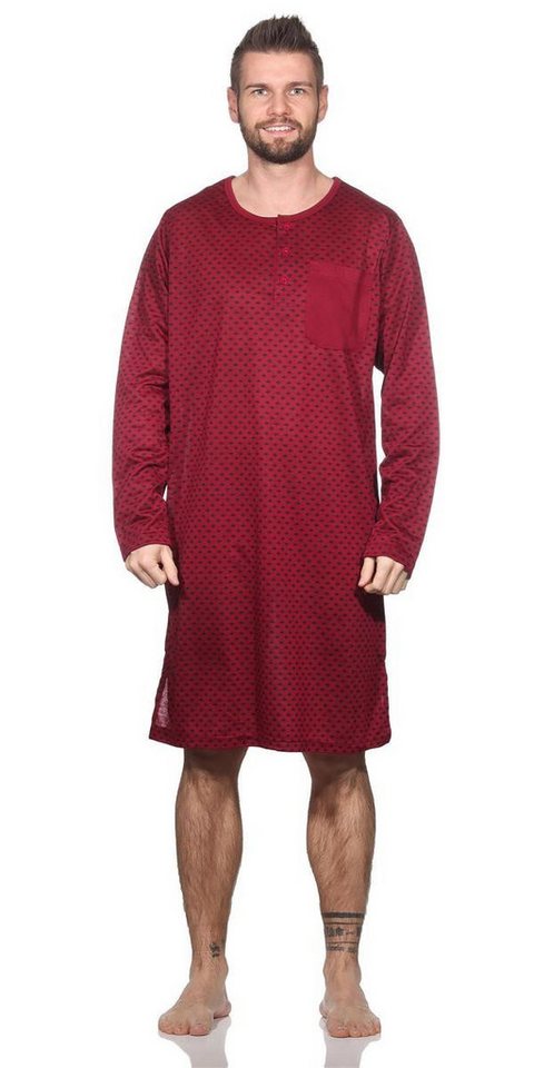 EloModa Nachthemd Herren Nachthemd langarm Sleepshirt, Gr. M L XL 2XL (1-tlg) von EloModa