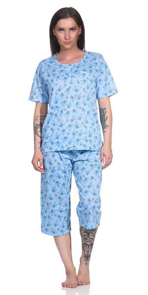 EloModa Pyjama Damen Pyjama 2 teiliger Schlafanzug Hausanzug 3/4 Sommer, M L XL 2XL (2 tlg) von EloModa
