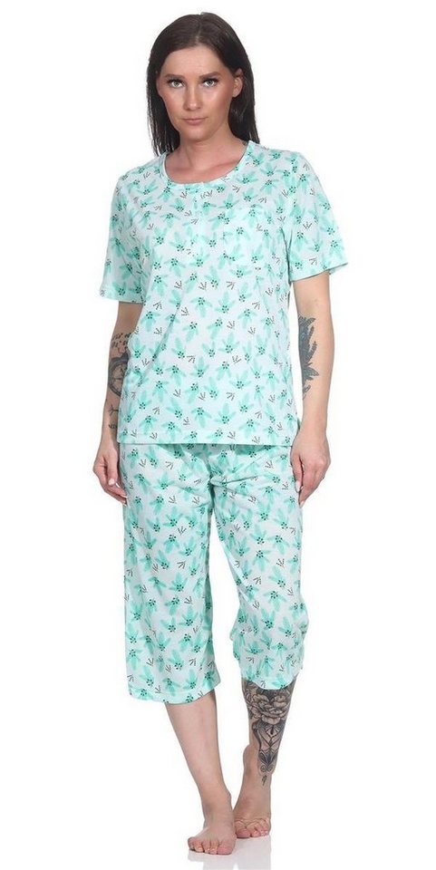 EloModa Pyjama Damen Pyjama 2 teiliger Schlafanzug Hausanzug 3/4 Sommer, M L XL 2XL (2 tlg) von EloModa