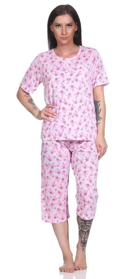 EloModa Pyjama Damen Pyjama 2 teiliger Schlafanzug Hausanzug 3/4 Sommer, M L XL 2XL (2 tlg) von EloModa