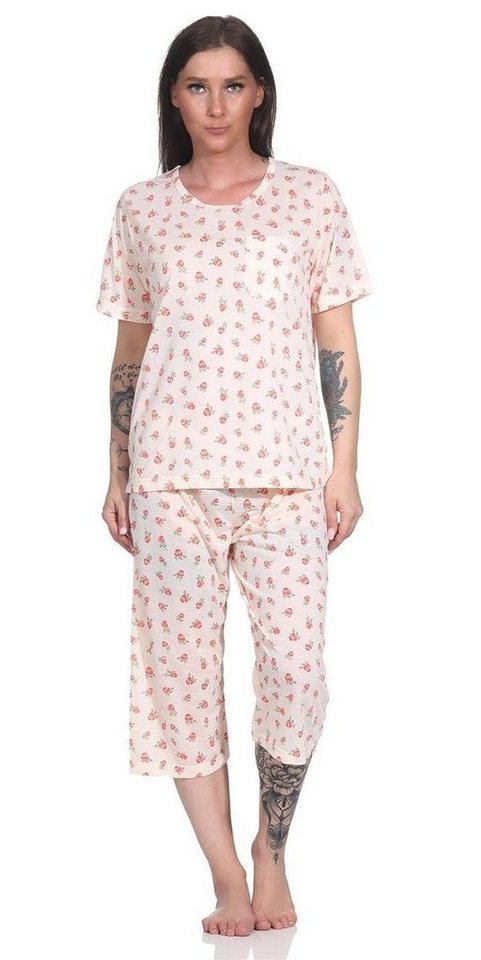 EloModa Pyjama Damen Pyjama 3/4 Hose & Shirt Schlafanzug Hausanzug Sommer, M L XL 2XL (2 tlg) von EloModa