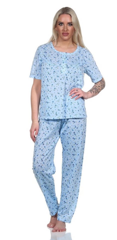 EloModa Pyjama Damen Pyjama Hose & Shirt Schlafanzug Pyjama-Set, Gr. M L XL 2XL (2 tlg) von EloModa