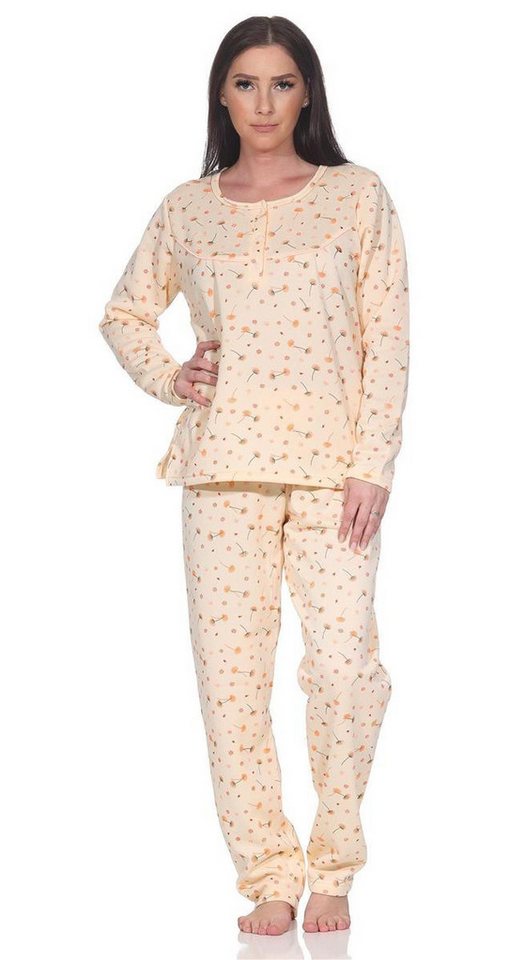 EloModa Pyjama Damen Pyjama lang Thermo Winter Schlafanzug, Gr. M L XL 2XL (2 tlg) von EloModa