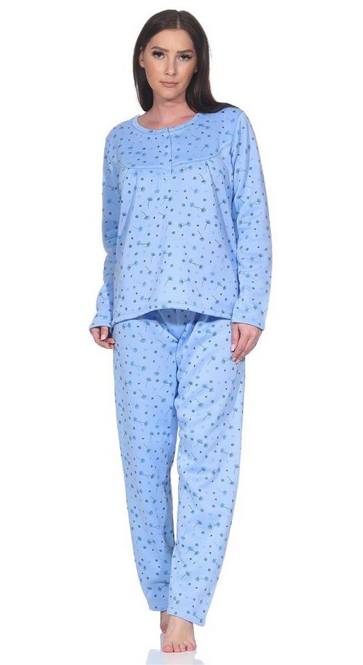EloModa Pyjama Damen Pyjama lang Thermo Winter Schlafanzug, Gr. M L XL 2XL (2 tlg) von EloModa
