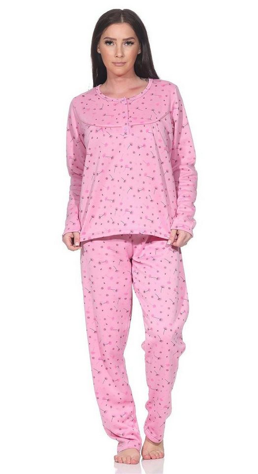 EloModa Pyjama Damen Pyjama lang Thermo Winter Schlafanzug, Gr. M L XL 2XL (2 tlg) von EloModa