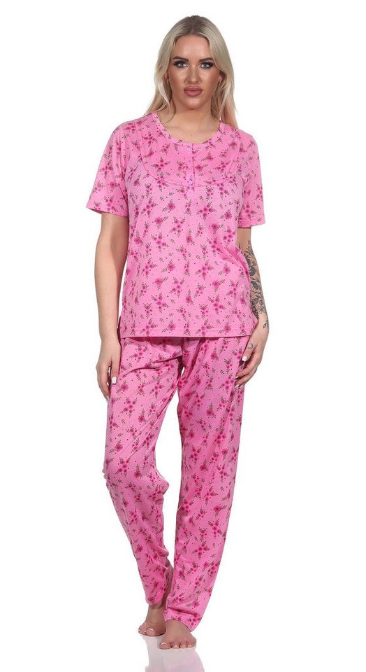 EloModa Pyjama Damen Pyjama lange-hose mit kurzarm-Shirt Schlafanzug, Gr. M L XL 2XL (2 tlg) von EloModa