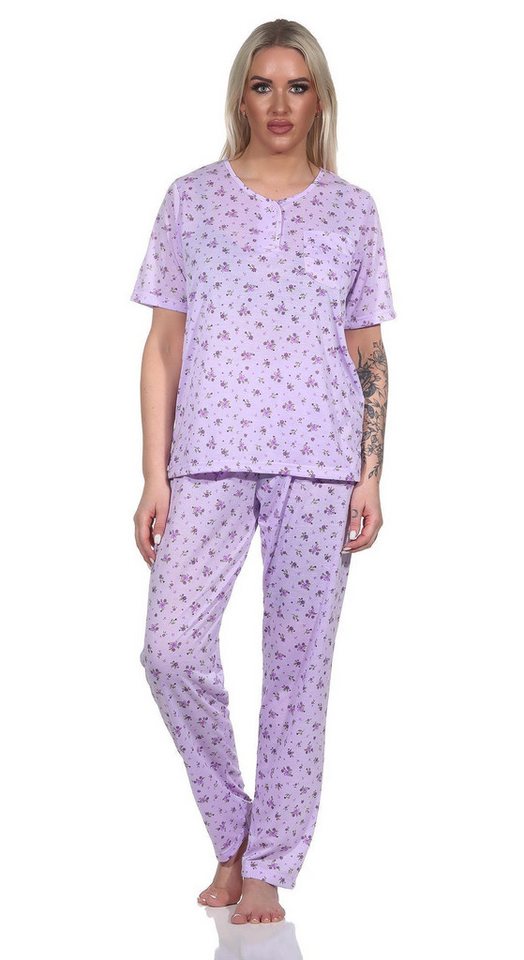 EloModa Pyjama Damen Pyjama lange-hose mit kurzarm-Shirt Schlafanzug, Gr. M L XL XXL (2 tlg) von EloModa