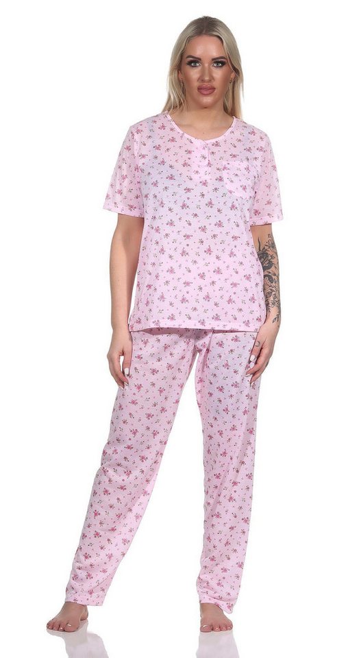 EloModa Pyjama Damen Pyjama lange-hose mit kurzarm-Shirt Schlafanzug, Gr. M L XL XXL (2 tlg) von EloModa