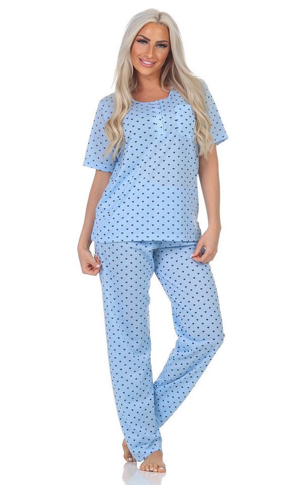 EloModa Pyjama Damen Pyjama zweiteiliger Schlafanzug Nachtwäsche, Gr. M L XL 2XL (2 tlg) von EloModa