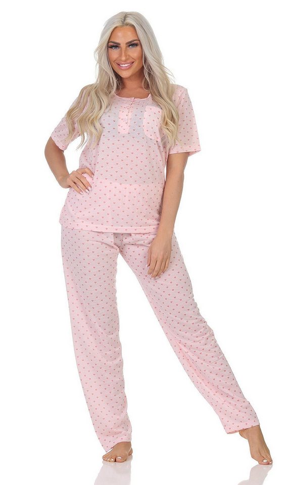 EloModa Pyjama Damen Pyjama zweiteiliger Schlafanzug Nachtwäsche, Gr. M L XL 2XL (2 tlg) von EloModa