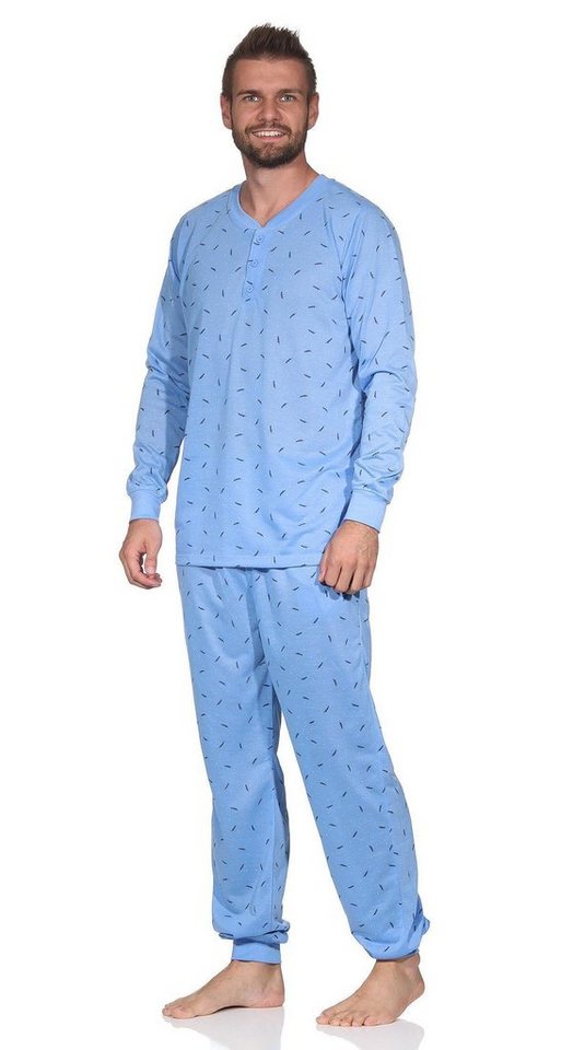 EloModa Pyjama Herren Pyjama Set Shirt & Hose Schlaf-Anzug Nachthemd, Gr. M L XL 2XL (2 tlg) von EloModa