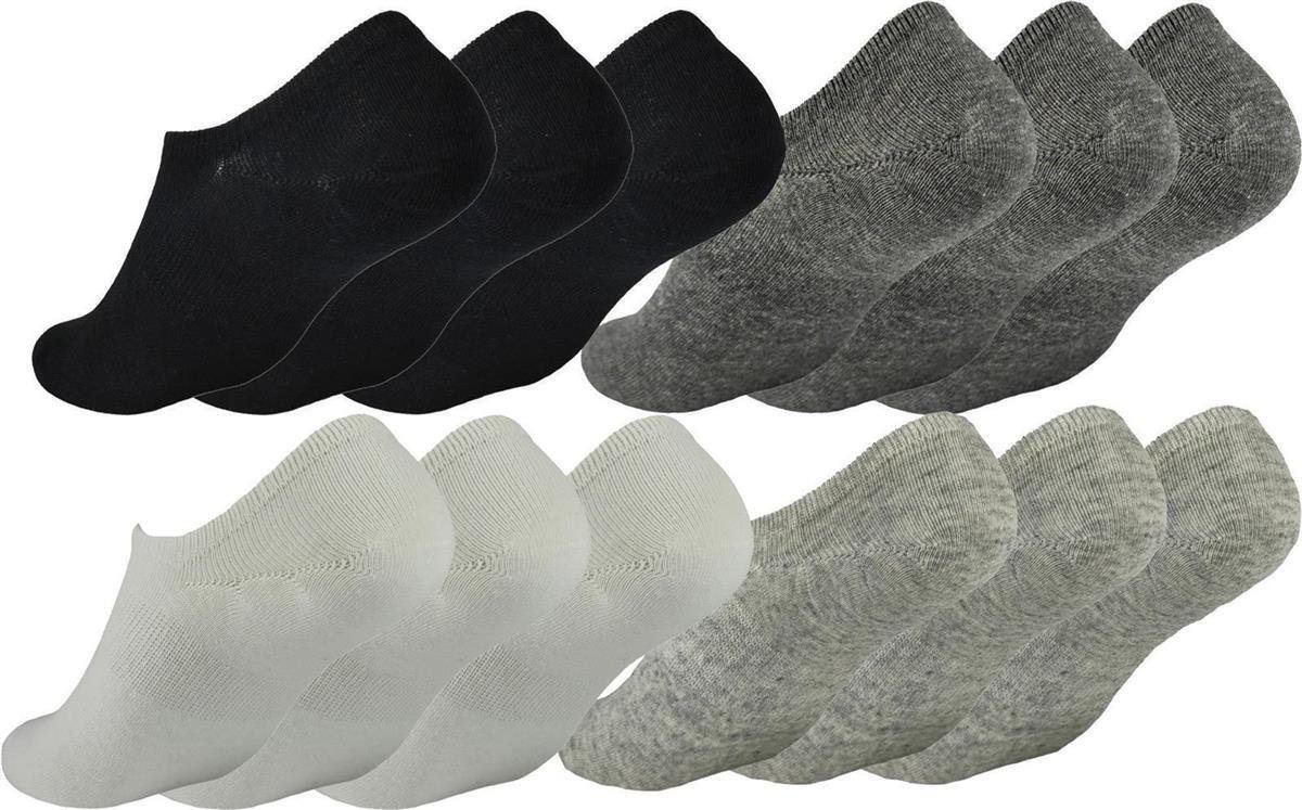 EloModa Füßlinge 12 Paar Damen Herren Füßlinge Sneaker Sport Socken, 35-38 39-42 43-46 (12-Paar) von EloModa