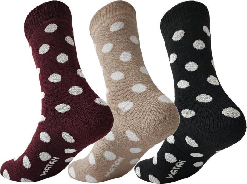 EloModa Socken 3 Paar Damen Thermo Winter Socken Vollfrottee Warm Baumwolle, (3-Paar) von EloModa