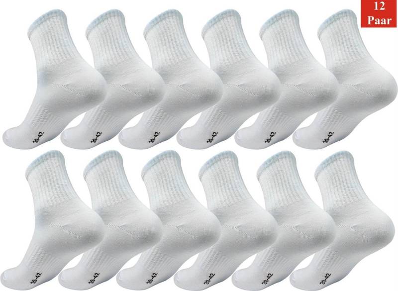 EloModa Sportsocken 12 Paar Damen Sport Sneaker Socken Quarter Socks Kurzsocken Halbsocken (12-Paar) von EloModa