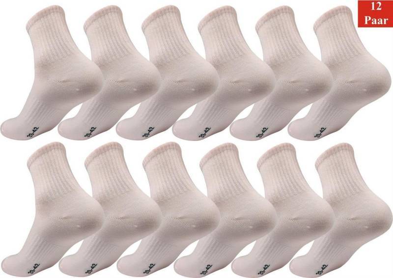 EloModa Sportsocken 12 Paar Damen Sport Sneaker Socken Quarter Socks Kurzsocken Halbsocken (12-Paar) von EloModa